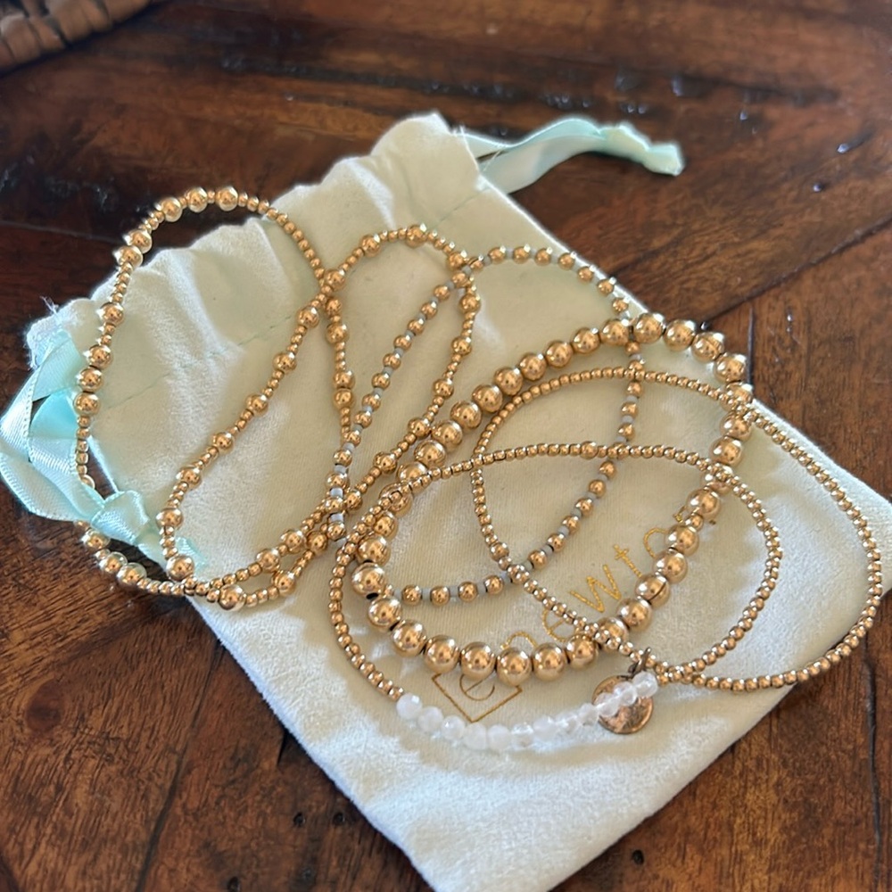 Bundle of six (6 bracelets) enewton gold bracelets